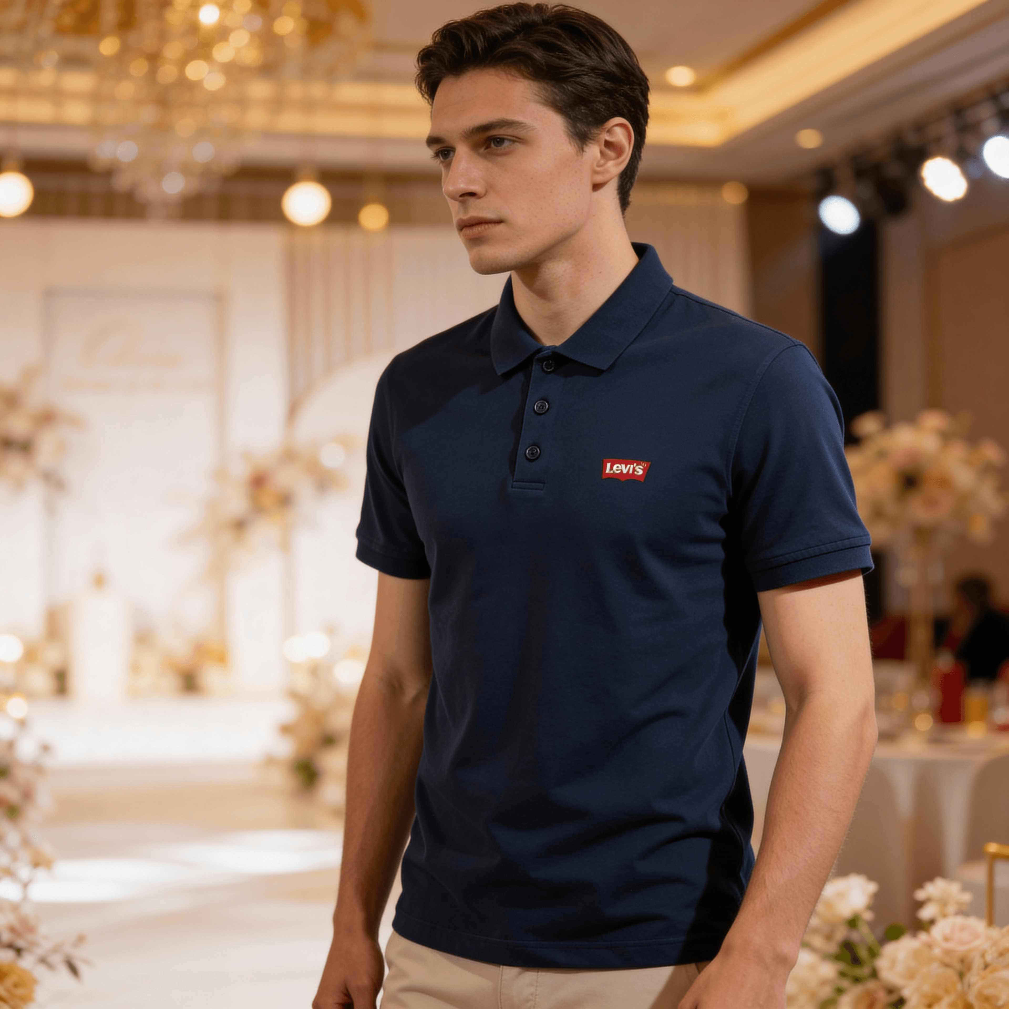 Foto profissional gerada por IA mostrando vestido em modelo